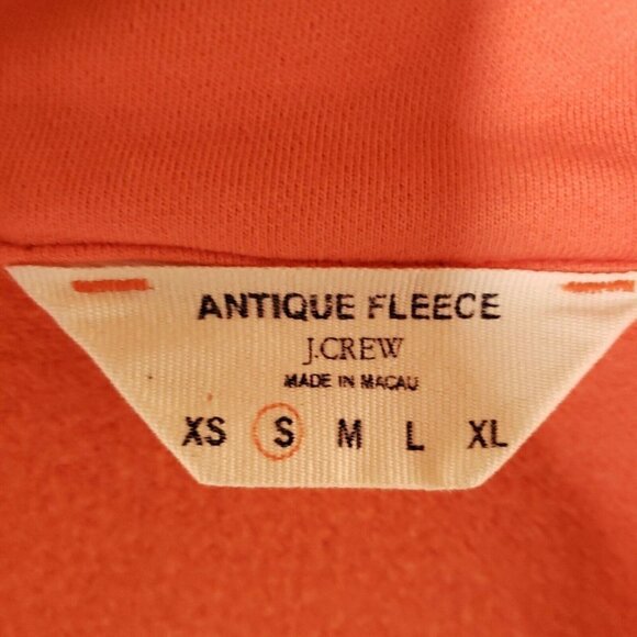 J. Crew Antique Fleece Sweatshirt Jacket Small - Picture 5 of 7
